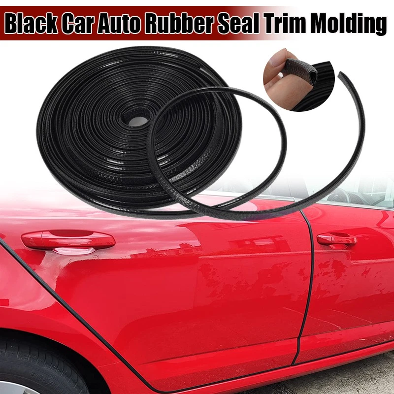 10M BLACK CAR DOOR BOOT EDGE PROTECTOR STRIP TRIM RUBBER U SHAPE GUARD SEAL ROLL - Image 3 of 4
