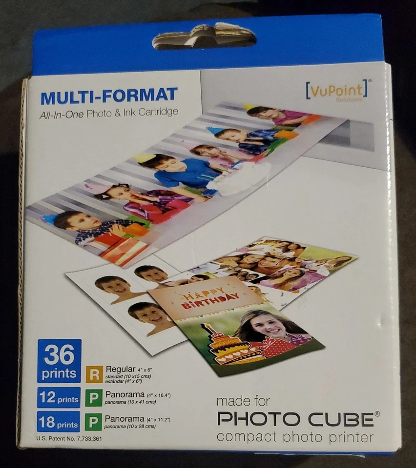 VuPoint Multi-Format All in One Photo & Ink Cartridge Photo Cube [Brand New] - Image 2 of 2