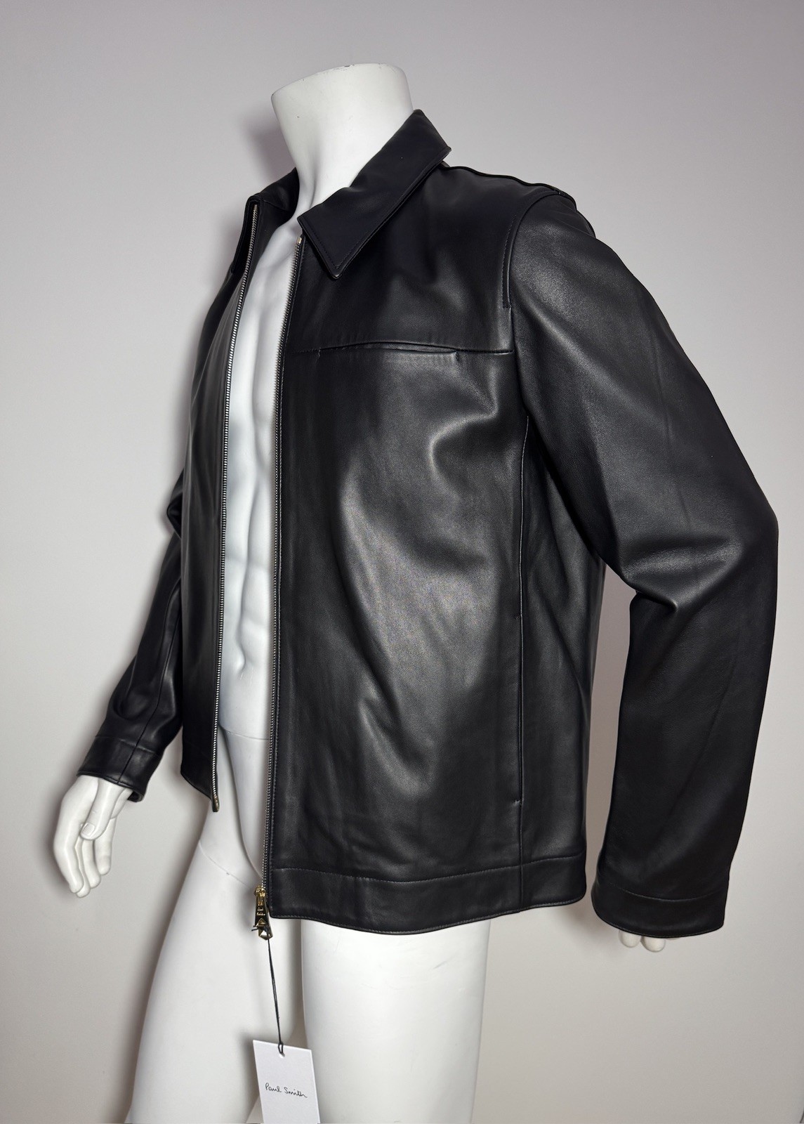 Paul Smith Mainline Black Leather Jacket Size XL RRP £1600  New image 5