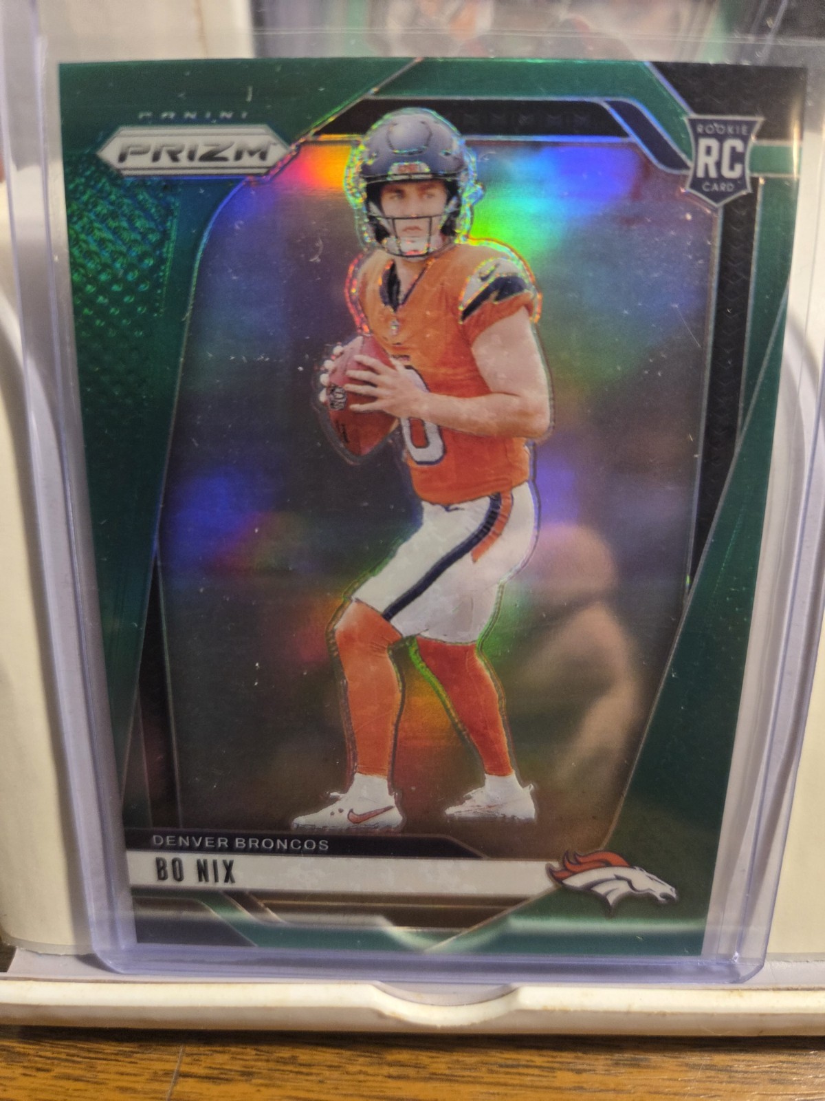 2024 Panini Prizm - Rookies Bo Nix #309 Green Prizm (RC)
