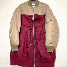 USED SACAI 2022 MODEL DOCKING MA1 BLOUSON COAT KNIT GOOD