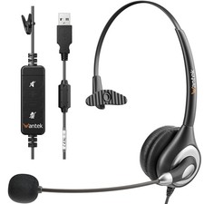 Corded USB Headsets Mono with Noise Cancelling Mic and in-line Controls, UC B...