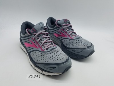 Brooks Ariel 18 Women's Size 11 2E (Extra Wide) Running Shoes Gray Pink