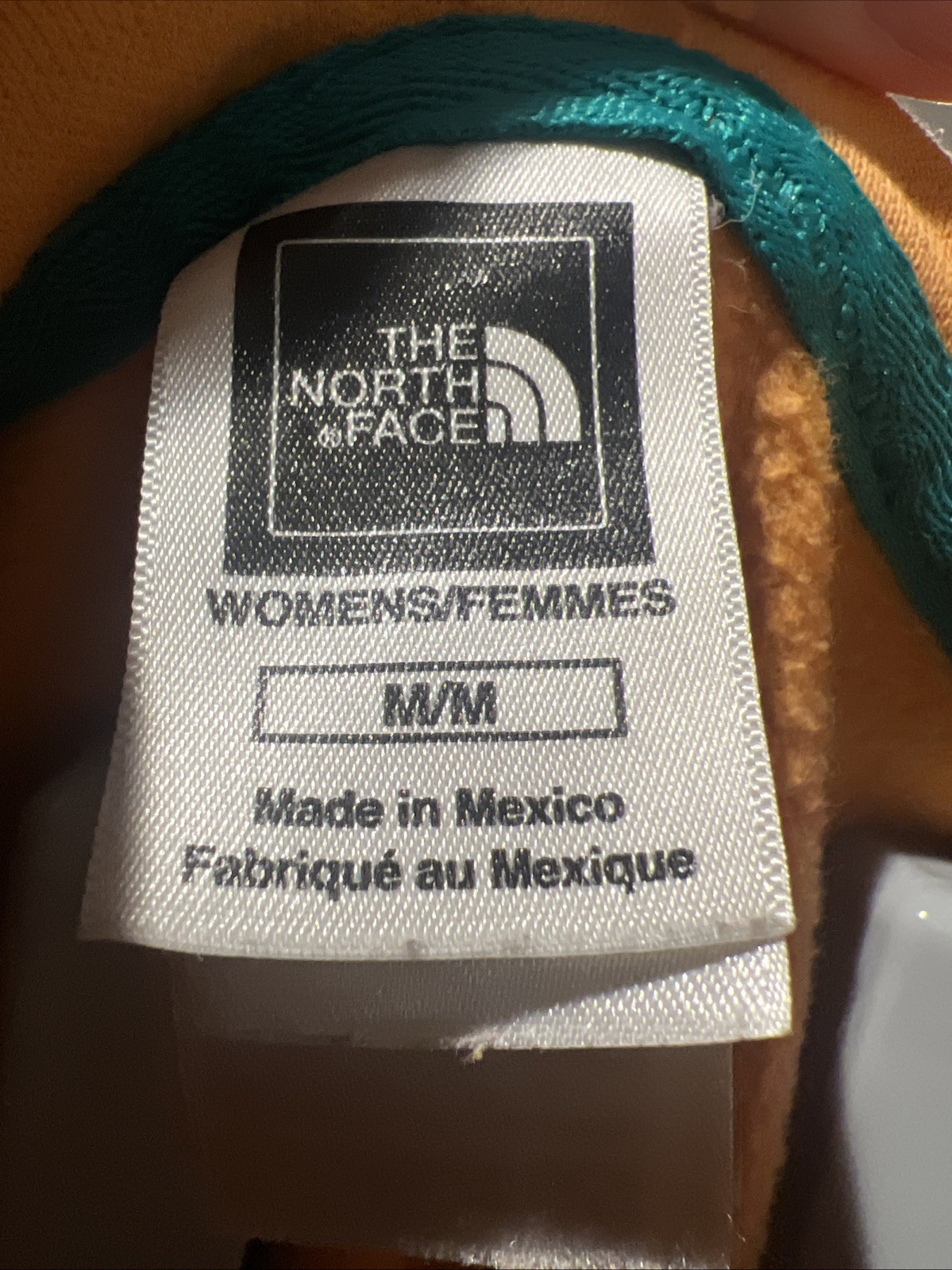 The North Face Hoodie Women M Vibrant Orange Graphic Logo Pullover Front Pockets thumbnail 2