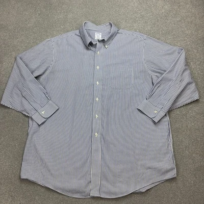 Chemise Brooks Brothers adulte X grand bleu OCBD Oxford non fer Supima homme - Photo 1/4