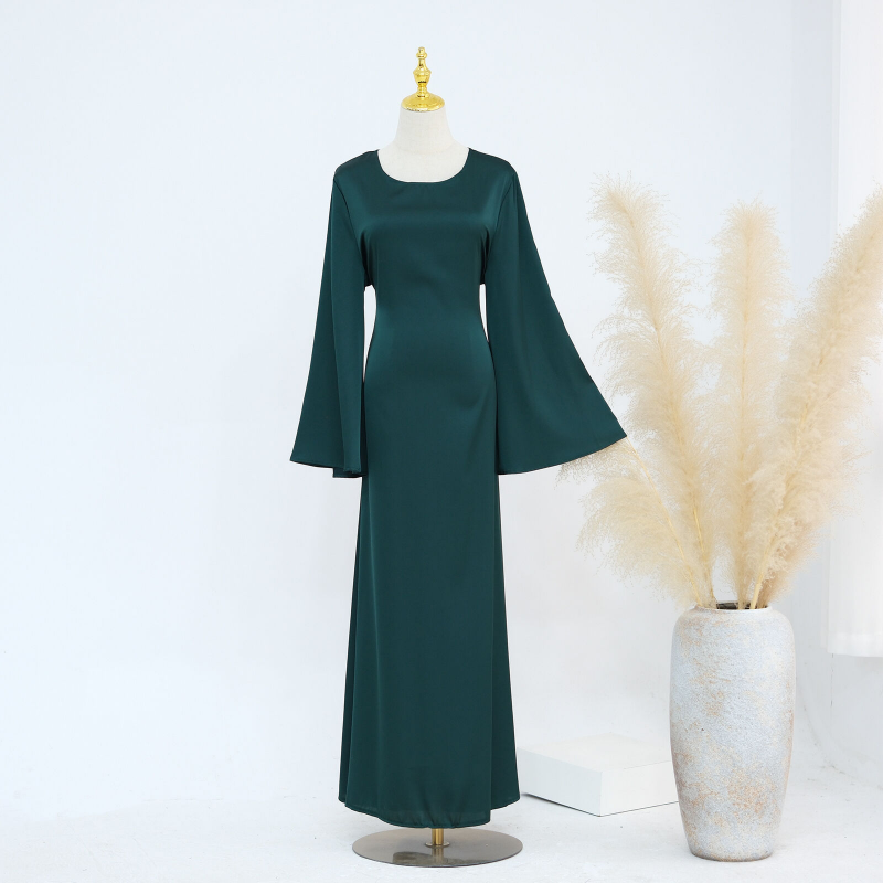 knee length dresses for ladies Long Sleeves Muslim Wedding Dresses With Cape DQG1100 – TANYA BRIDAL main image 1
