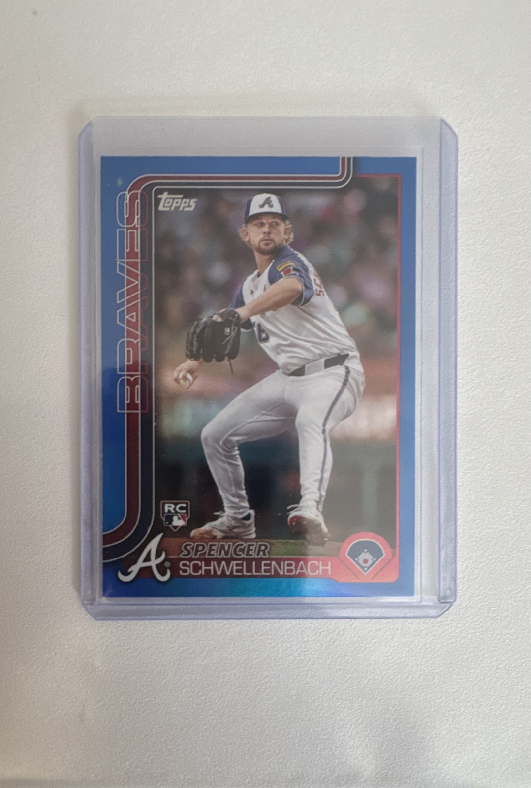 2025 Topps Series 1 - Spencer Schwellenbach #103 Blue Rainbow /150 (RC)