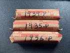 3 Lincoln Wheat Cent Rolls; All Philadelphia Mint: 1934, 1935 & 1936!  (3456P )