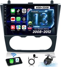4 32GB CarPlay Car Radio Stereo Android 13 GPS Wifi For Nissan Altima 2008-2012