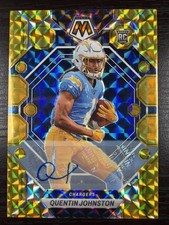 2023 Mosaic Quentin Johnston RC Gold Auto /10 SSP #356 Chargers
