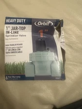 Orbit  3/4" Female Jar Top In-Line Sprinkler Valve Electric New