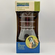 HAND-CRANK LANTERN - 5 EXTRA-LARGE LED BULBS - NO BATTERIES NEEDED