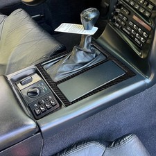 Real Carbon Fiber Center Console Gear Shift Panel Cover For Corvette C4 1991-96