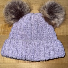 Child s Girls Winter Hat Purple Toby And Me Plush Knit Cuffed