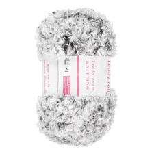 Fur Yarn Soft Fluffy Chunky Yarn Fuzzy Yarn Gray for Crocheting,50m