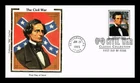 US COVER JEFFERSON DAVIS CIVIL WAR FIRST DAY ISSUE COLORANO SILK CACHET