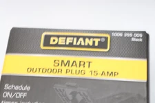 Defiant Outdoor Wi-Fi Bluetooth Plug w/ Single Outlet Plastic 15Amp 120V