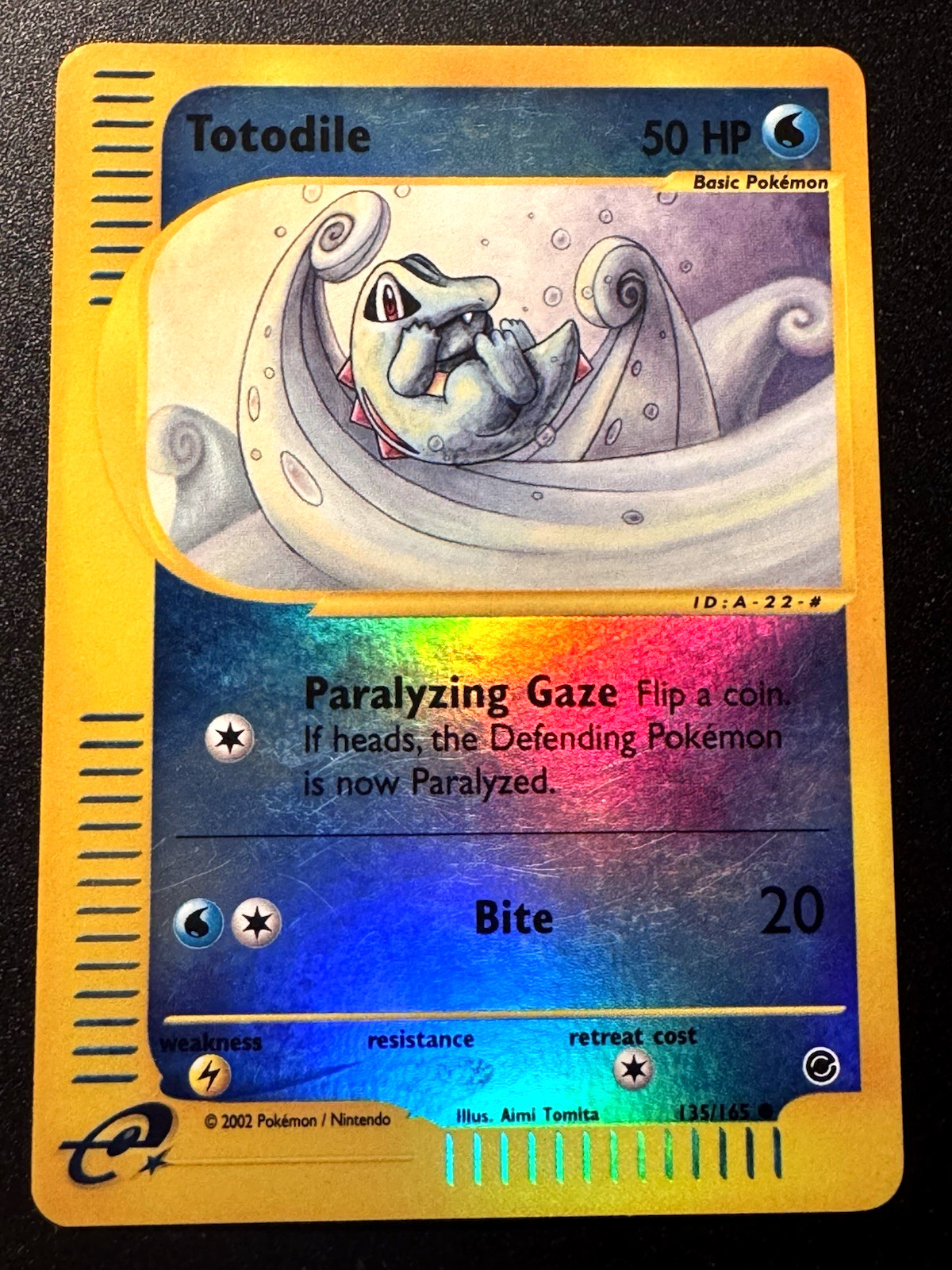 Totodile 135/165 Expedition Pokemon Card Reverse Holo Foil Rare LP