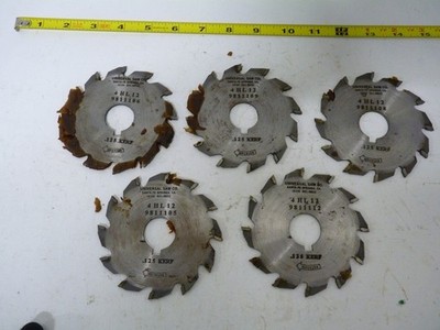 (5) Universal Saw Co. 4'' Blade .125 KERF 4HL12 1'' HOLE
