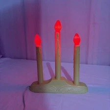 Vintage Christmas Candolier Electric Drip Candle 3 Lights Plastic Window Sitter