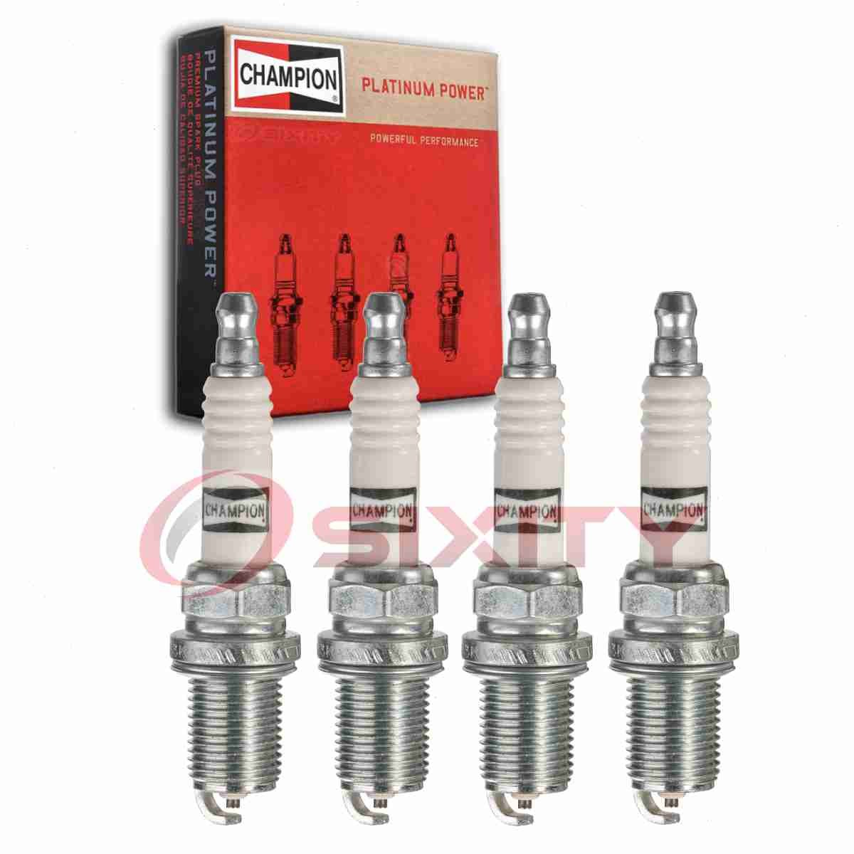 4 pc Champion Platinum Spark Plugs for 1986-1994 Saab 900 2.0L 2.1L L4 ks
