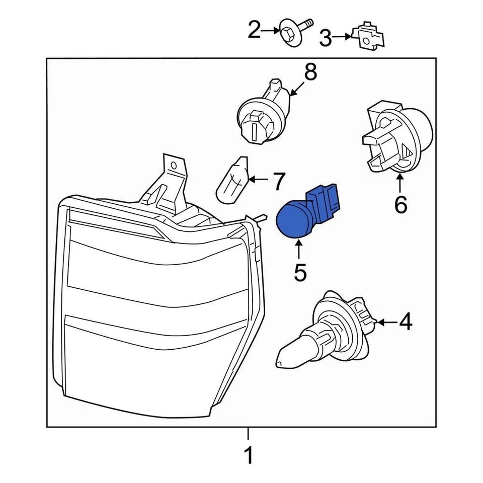 For Ford Focus 2005-2007 Ford YR3Z13466AD Parking Light Bulb Foto 2 de 3