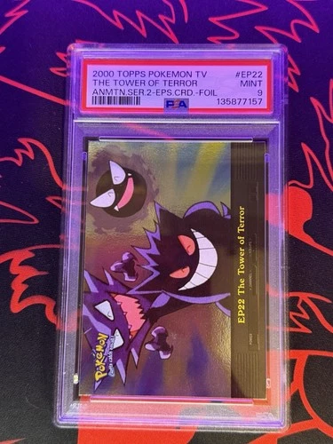 2000 Topps Gengar Tower Of Terror Foil Pokemon TV EP22 PSA 9
