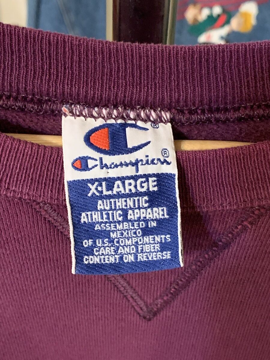 Vintage Champion Sweatshirt Men's XL Purple Plum 90s Vintage Champion Sweatshirt Men's XL Purple Plum 90s