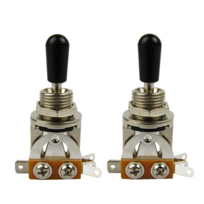 2PCS LP SG Style Guitar Switches 3-Way Pickup Toggle Selector Switch Black Tips
