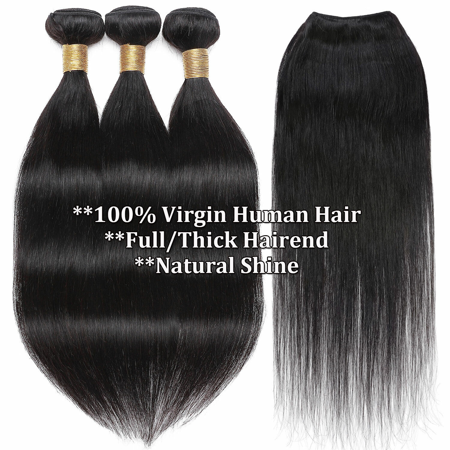 CLEARANCE Brazilian Virgin Unprocessed Human Hair Extensions Weave Weft 8-33inch Świetne oferty
