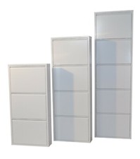 moderner Metall-Schuhschrank 3-5 Klappen Schuhkipper Raumspar Schuhregal 