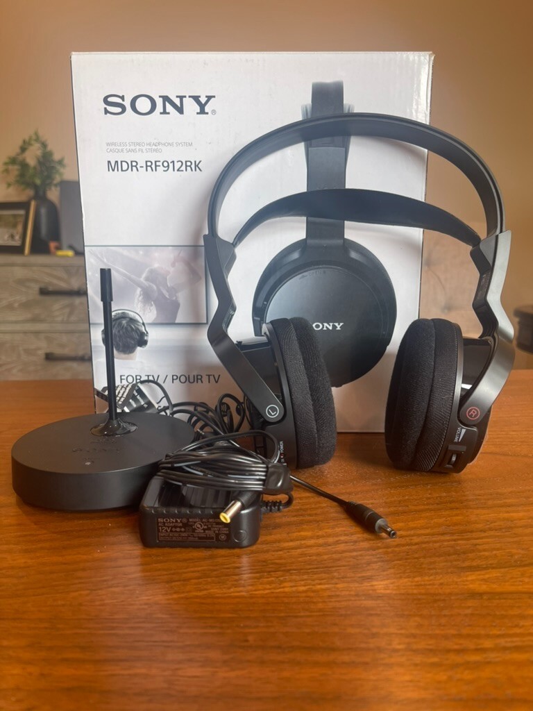 Sony MDRRF912RK Wireless Stereo Home Theater Headphones, Black Tested