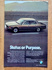 1981 BMW E23 7er 745i 733i Oldtimer Original Vintage Advert Werbung Reklame