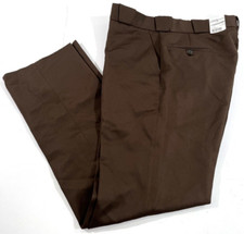 NEW 44x36 MENS FLYING CROSS 32235 COMMAND 100 POLYESTER PANTS BROWN UNHEMMED