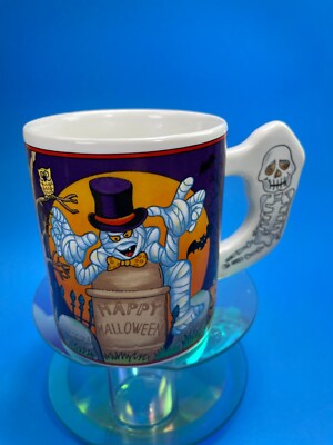 Happy Halloween Mummy Coffee Mug Nice Design Handle By WCL 12 Oz Vintage Cup C72