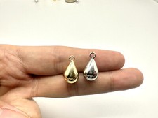 10pcs Small Water Drop Charms,Gold/Silver Teardrop Pendants,Waterdrop Jewelry