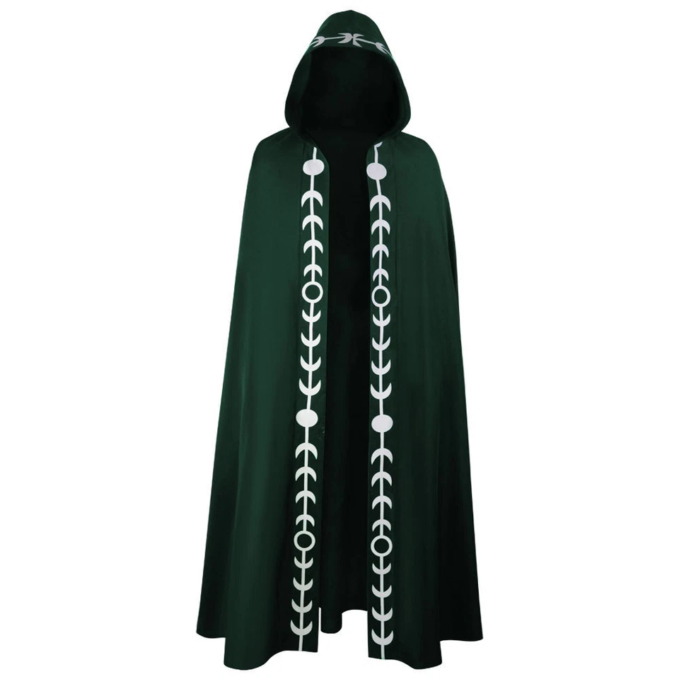 Medieval Renaissance Cloak Halloween Costume Outfit Long Hooded Cape S-4XL 1pc - Image 2 of 4