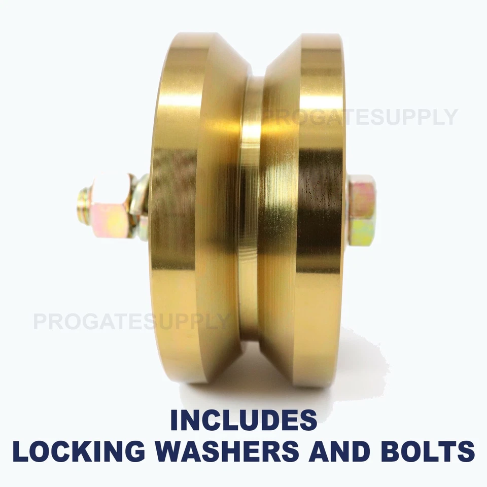 Rueda sólida de 4" ranura en V de alta resistencia rueda corredera rodillo caja opcional Foto 3 de 4