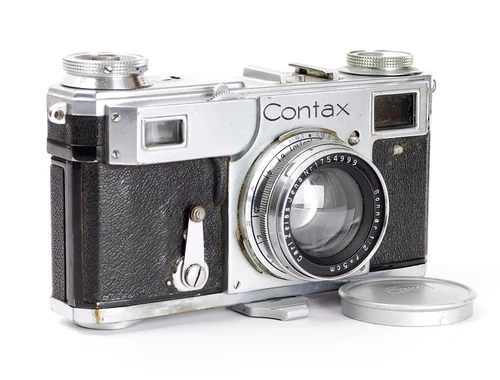 Zeiss Ikon Contax II Rangefinder with Lens Sonnar 2/5cm No.B32726 Early VER READ