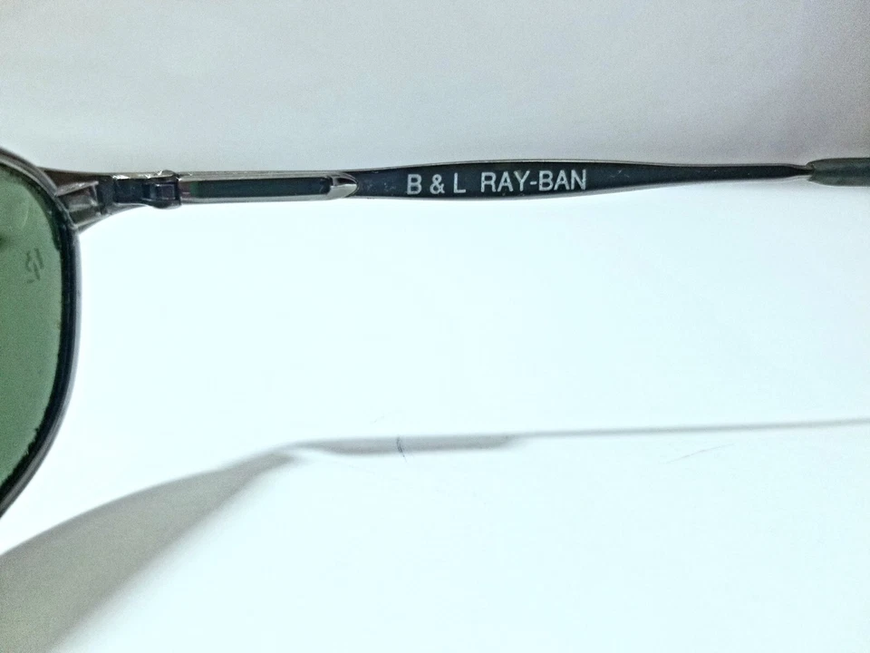 Vintage B&L Ray Ban W2850 Gunmetal / Pewter Frame w/ Green Lenses Classic Retro - Image 3 of 4