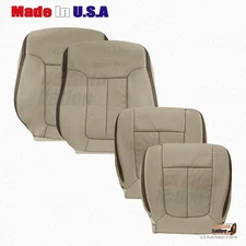 2009 2010 Ford F150 Platinum Driver Passenger Perforated Leather Seat Cover Gray