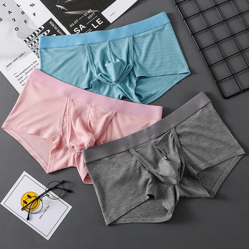 Mens Panties Breathable Boxer Brief Separate U Pouch Elastic Waistband Underwear - Bild 8 von 22