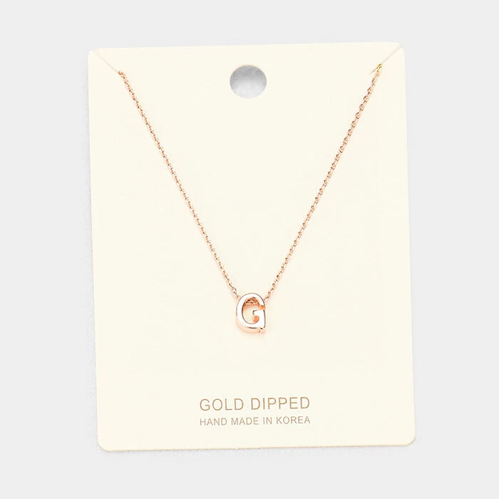 Mini Initial G Necklace - Fame Accessories