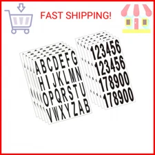 10 Sheet 3 Inch Mailbox Numbers and Letters Cut Classic Style Self-Adhesive Viny