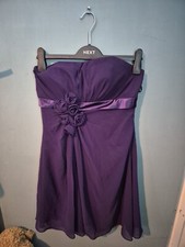BNWT Ever Pretty Size 12 Purple Sleeveless Bandeau Evening Prom Dress (225/137/v
