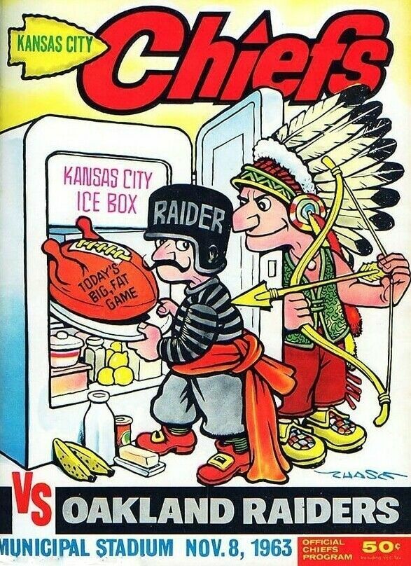 1963 KANSAS CITY CHIEFS vs RAIDERS 8X10 PHOTO FOOTBALL PICTURE AFL