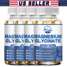 Magnesium Glycinate 1330mg 120 Softgels, Improved Sleep, Stress  Anxiety Relief