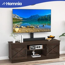 TV Stand Console for 70 in TV w/ Mount and Adjustable Height Console Cabinet