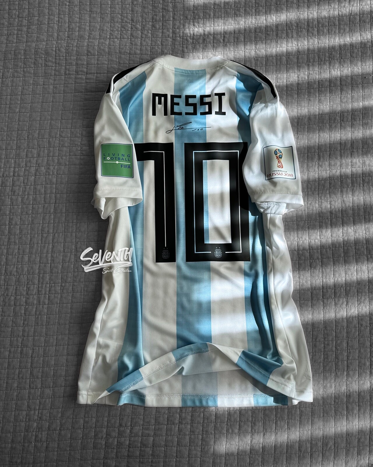 Argentina 2018 World Cup Home Shirt Messi Autograph Edition Jersey M