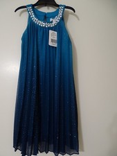 Speechless Kids Party Dress Beaded Neckline-Size 7-Smoke/Pet-free-NWT